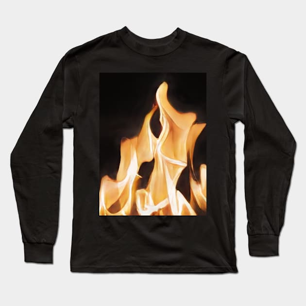 Fire Geek Designer Dune Stika Artistic Anime Style Long Sleeve T-Shirt by cornelliusy